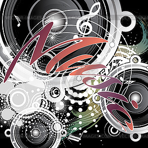 Background music, abstraction - vector clipart