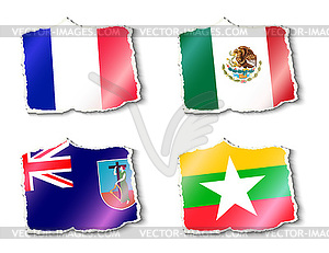 Set of flags - vector image