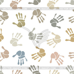 Human hands seamless pattern - vector image