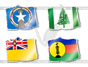 Set of flags - vector clipart