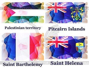 Set of flags - royalty-free vector clipart