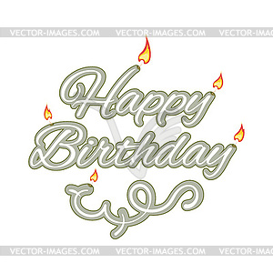 Happy birthday text - vector clipart
