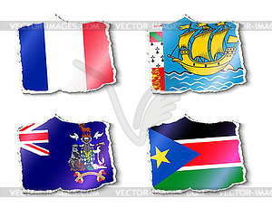 Set of flags - vector image