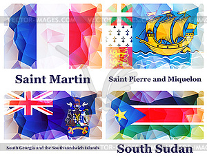 Set of flags - vector clipart
