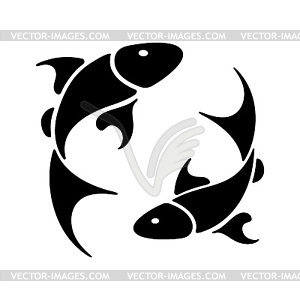 Zodiac sign Pisces - vector clipart