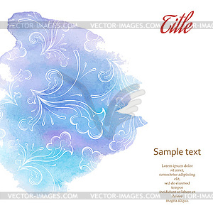 Watercolor background, retro - vector image