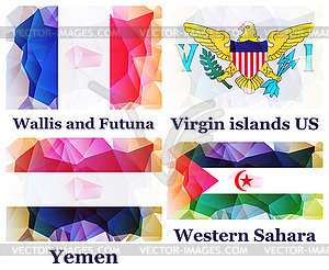 Set of flags - vector image