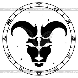 Zodiac sign Aries - vector clipart