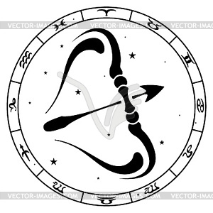 Zodiac sign Sagittarius - vector image