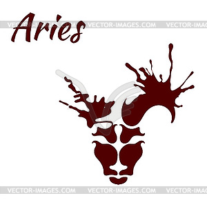 Zodiac sign Aries - vector image