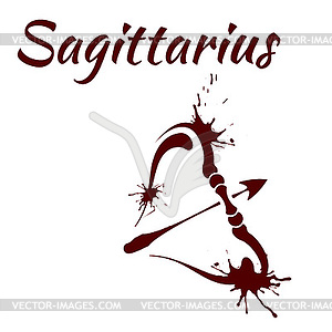 Zodiac sign Sagittarius - vector clipart