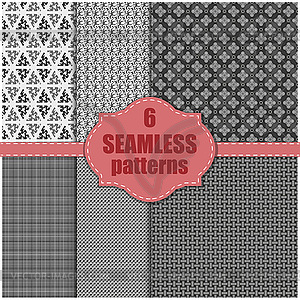 Set seamless patterns - vector clip art