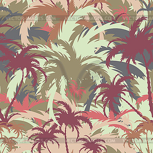 Palm trees,seamless background - vector clipart