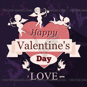 Happy Valentine day - vector image