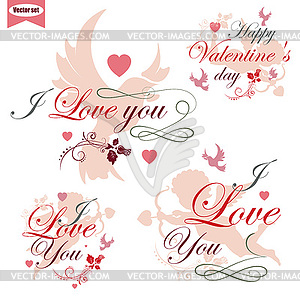 Happy Valentines day - vector clip art