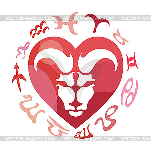 Aries zodiac sign - vector clipart