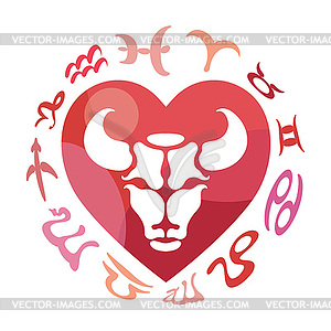 Taurus zodiac sign - vector clip art