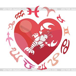 Cancer zodiac sign - vector image