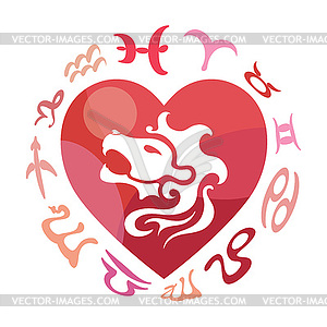 Leo zodiac sign - vector image