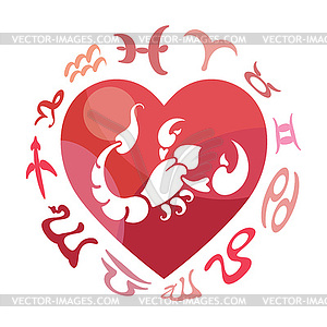 Scorpio zodiac sign - vector image