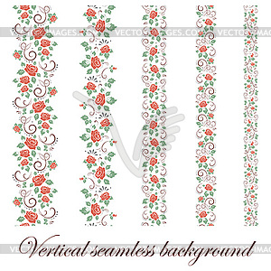 Floral seamless border - vector clip art