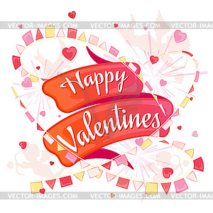 Happy Valentine day - vector clip art