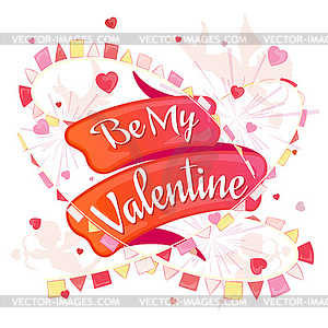 Happy Valentine day - vector clipart