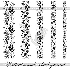 Floral seamless border - vector image