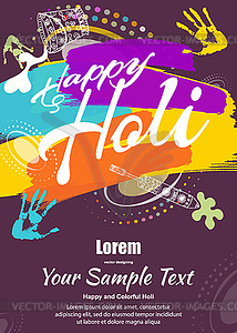 Happy Holi - vector clip art