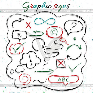 Graphic signs - vector image
