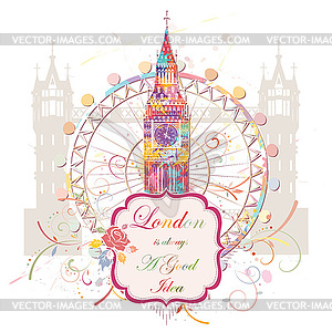 London landmarks - vector image