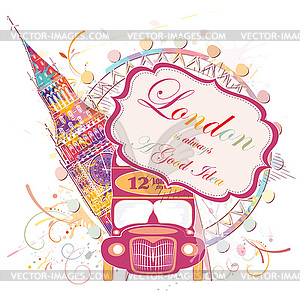 London landmarks - royalty-free vector clipart