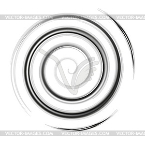 Silver watercolor spiral - vector clipart