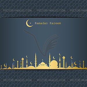 Ramadan Kareem greeting card - vector image