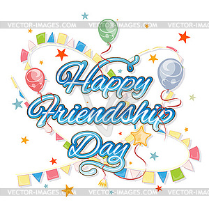 Happy friendship day - vector clip art