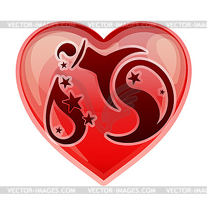 Zodiac sign Aquarius - vector clipart