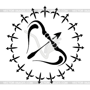 Zodiac sign Sagittarius - vector clipart