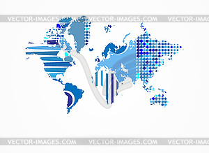 Карта мира - векторный клипарт