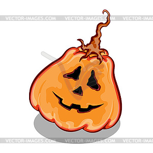 Halloween pumpkin with funny face expression - vector clipart