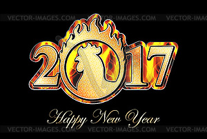 Happy New year 2017 - vector clipart