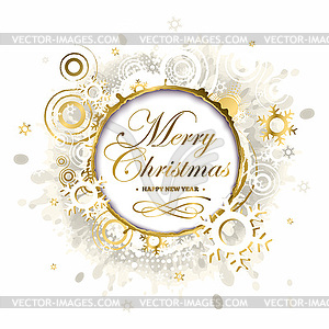 Merry Christmas grunge frame - vector image