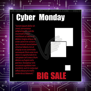 Cyber Monday banner - vector clip art