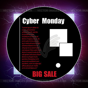 Cyber Monday banner - vector clipart