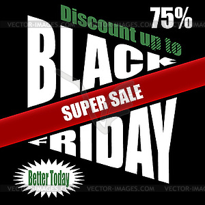 Black Friday banner template design - vector clipart
