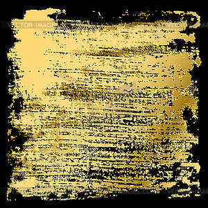 Golden grunge background, watercolor banner - vector image