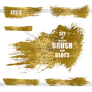 Gold brush - vector image