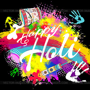 Happy Holi - vector clip art