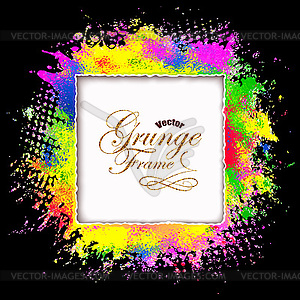 Abstract background, grunge frame - vector clipart