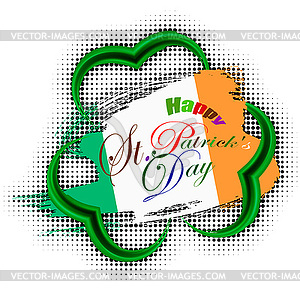 Happy St. Patricks day - color vector clipart