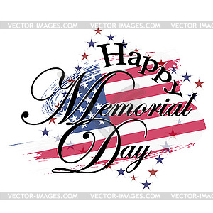 Happy memorial day USA - vector image